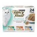 Fancy Feast Classic Seafood Feast Variety Pack Canned Cat Food, 3-oz, case of 24