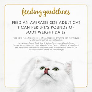 Fancy Feast Classic Seafood Feast Variety Pack Canned Cat Food, 3-oz, case of 24