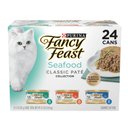 Fancy Feast Classic Seafood Feast Variety Pack Canned Cat Food, 3-oz, case of 24