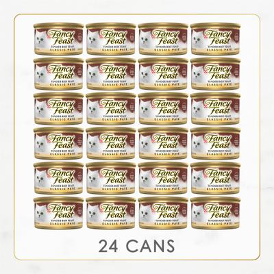 Show full view: Fancy Feast Classic Tender Beef Feast Canned Cat Food, 3-oz, case of 24 slide 3 of 11