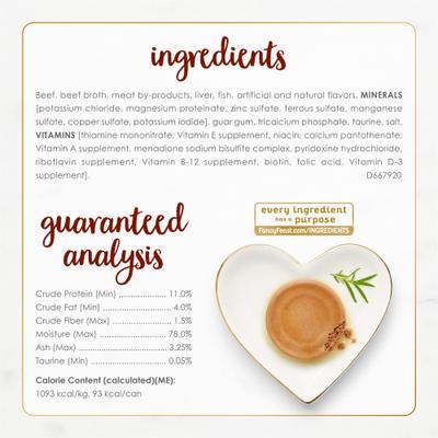 Show full view: Fancy Feast Classic Tender Beef Feast Canned Cat Food, 3-oz, case of 24 slide 7 of 11