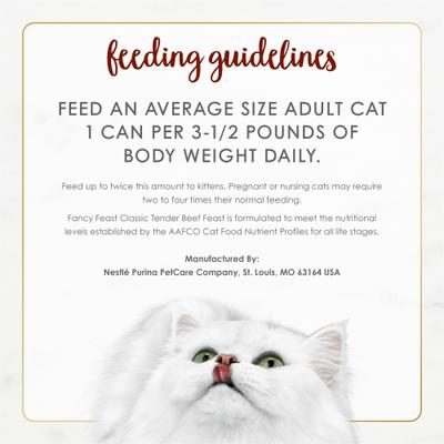 Show full view: Fancy Feast Classic Tender Beef Feast Canned Cat Food, 3-oz, case of 24 slide 9 of 11
