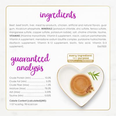 Show full view: Fancy Feast Classic Tender Beef & Liver Feast Canned Cat Food, 3-oz, case of 24 slide 6 of 10