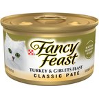 Fancy Feast Classic Turkey & Giblets Feast Canned Cat Food, 3-oz, case of 24