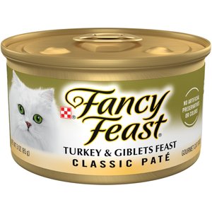 Fancy Feast Classic Turkey & Giblets Feast Canned Cat Food, 3-oz, case of 24