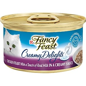 Fancy Feast Creamy Delights Chicken Feast in a Creamy Sauce Canned Cat Food, 3-oz, case of 24