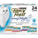 Fancy Feast Creamy Delights Variety Pack Canned Cat Food, 3-oz, case of 24