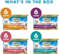 Fancy Feast Creamy Delights Variety Pack Canned Cat Food, 3-oz, case of 24 slide 2 of 9