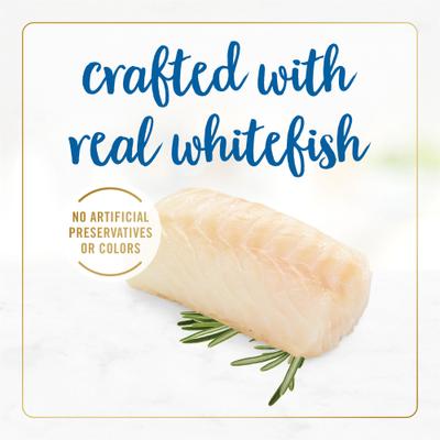 Show full view: Fancy Feast Delights with Cheddar Grilled Whitefish & Cheddar Cheese Feast in Gravy Canned Cat Food, 3-oz, case of 24 slide 6 of 10