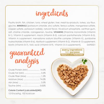 Show full view: Fancy Feast Flaked Chicken & Tuna Feast Wet Cat Food, 3-oz can, case of 24 slide 8 of 11