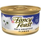 Fancy Feast Flaked Fish & Shrimp Feast Canned Cat Food, 3-oz, case of 24