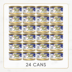 Fancy Feast Flaked Fish & Shrimp Feast Canned Cat Food, 3-oz, case of 24