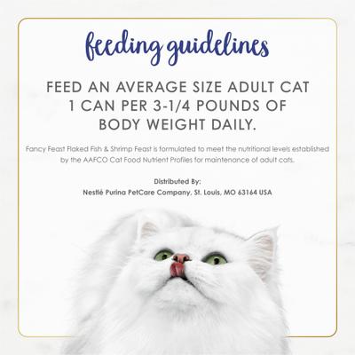 Show full view: Fancy Feast Flaked Fish & Shrimp Feast Canned Cat Food, 3-oz, case of 24 slide 8 of 11