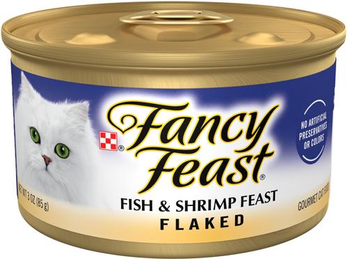 Show full view: Fancy Feast Flaked Fish & Shrimp Feast Canned Food + American Journey Landmark Broths Seafood Variety Pack Wet Cat Food Complement Pouches slide 2 of 9
