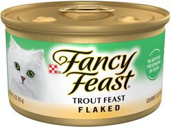 Fancy Feast Flaked Trout Feast Wet Cat Food, 3-oz can, case of 24