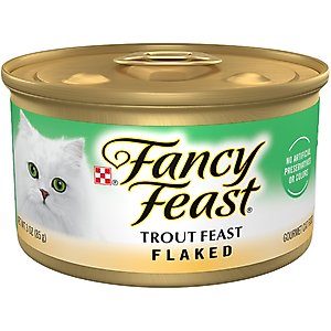 Fancy Feast Flaked Trout Feast Wet Cat Food, 3-oz can, case of 24