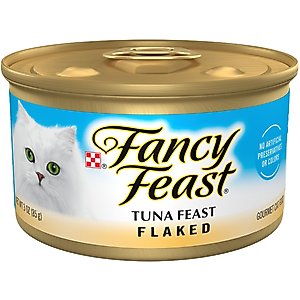 Fancy Feast Flaked Tuna Feast Wet Cat Food, 3-oz can, case of 24