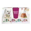 Fancy Feast Gems Mousse Salmon, Tuna, Chicken & Beef Halo of Savory Gravy Variety Pack Pate Wet Cat Food, 2-oz tray, 24 count