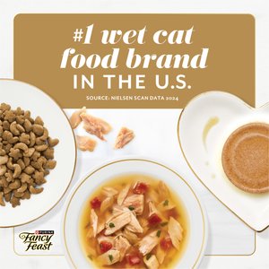 Fancy Feast Gems Mousse Salmon, Tuna, Chicken & Beef Halo of Savory Gravy Variety Pack Pate Wet Cat Food, 2-oz tray, 24 count