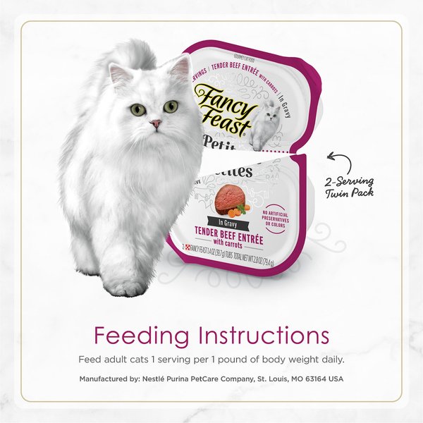 Fancy Feast Gourmet Gravy Petites Tender Beef with Carrots Entree Wet Cat Food