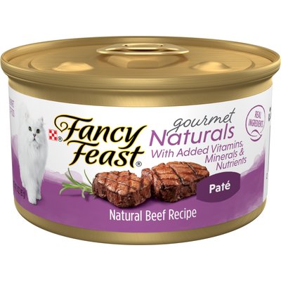 Fancy Feast Fancy Feast Gourmet Naturals Beef Recipe Pate Canned Cat Food, 3-oz, case of 12