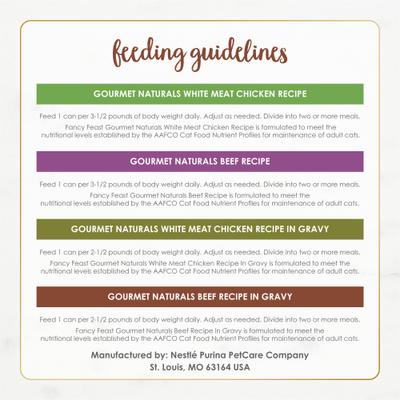 Show full view: Fancy Feast Gourmet Naturals Poultry & Beef Variety Pack Canned Cat Food, 3-oz, case of 30 slide 8 of 12