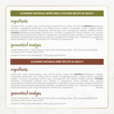 Show full view: Fancy Feast Gourmet Naturals Poultry & Beef Variety Pack Canned Cat Food, 3-oz, case of 30 slide 6 of 12