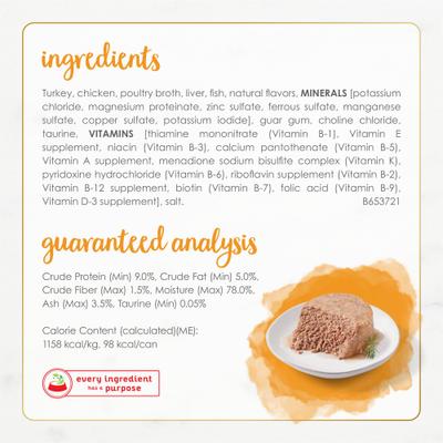 Show full view: Fancy Feast Gourmet Naturals Turkey Recipe Pate Canned Cat Food, 3-oz can, case of 12 slide 7 of 12