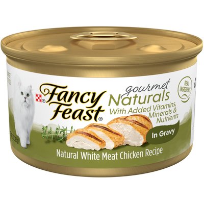 Fancy Feast Fancy Feast Gourmet Naturals White Meat Chicken Recipe in Gravy Canned Cat Food, 3-oz can, case of 12