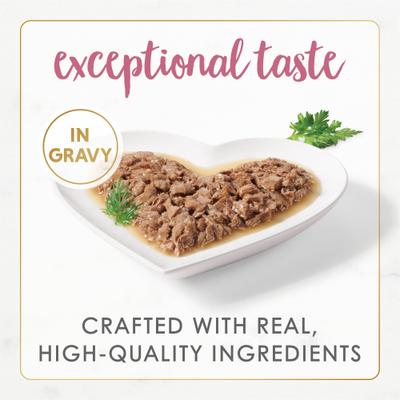 Show full view: Fancy Feast Gourmet Naturals Wild Alaskan Salmon & Shrimp Recipe in Gravy Canned Cat Food, 3-oz, case of 12 slide 4 of 13