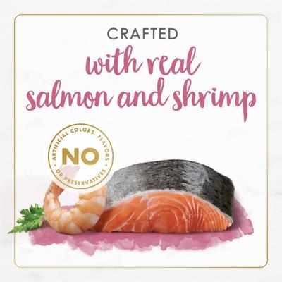 Show full view: Fancy Feast Gourmet Naturals Wild Alaskan Salmon & Shrimp Recipe in Gravy Canned Cat Food, 3-oz, case of 12 slide 6 of 13
