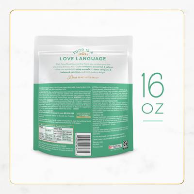 Show full view: Fancy Feast Gourmet Ocean Fish & Salmon & Accents of Garden Greens Dry Cat Food, 16-oz bag, pack of 4 slide 3 of 12