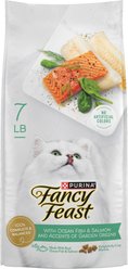 Fancy Feast Gourmet Ocean Fish & Salmon & Accents of Garden Greens Dry Cat Food, 7-lb bag
