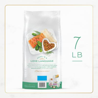 Show full view: Fancy Feast Gourmet Ocean Fish & Salmon & Accents of Garden Greens Dry Cat Food, 7-lb bag slide 3 of 12