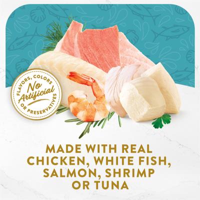 Show full view: Fancy Feast Grain-Free Complement Variety Pack Lickable Wet Cat Food, 15.6-oz box, case of 12, 2 count slide 3 of 11