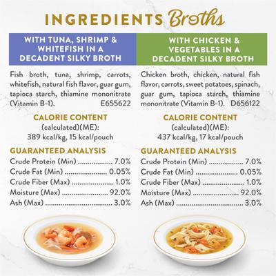 Show full view: Fancy Feast Grain-Free Complement Variety Pack Lickable Wet Cat Food, 15.6-oz box, case of 12, 2 count slide 5 of 11