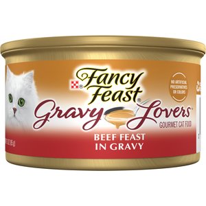 Fancy Feast Gravy Lovers Beef Feast Gravy Canned Cat Food, 3-oz, case of 24