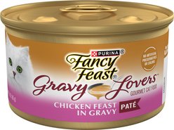 Fancy Feast Gravy Lovers Chicken Feast Pate Wet Cat Food, 3-oz can, case of 4