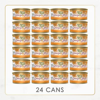 Show full view: Fancy Feast Gravy Lovers Chicken Hearts & Liver Feast in Gravy Canned Cat Food, 3-oz, case of 24 slide 3 of 12