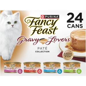 Fancy Feast Gravy Lovers Feast Pate Variety Pack Wet Cat Food, 3-oz can, case of 24