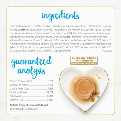 Show full view: Fancy Feast Gravy Lovers Ocean Whitefish & Tuna Feast Pate Wet Cat Food, 3-oz can, case of 24 slide 6 of 9