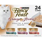 Fancy Feast Gravy Lovers Poultry & Beef Feast Variety Pack Canned Cat Food, 3-oz, case of 24