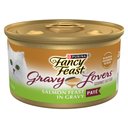 Fancy Feast Gravy Lovers Salmon Feast Pate Wet Cat Food, 3-oz can, case of 24