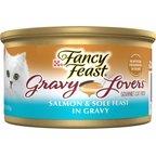 Fancy Feast Gravy Lovers Salmon & Sole Feast in Seared Salmon Flavor Gravy Gourmet Wet Cat Food 3-oz can, case of 24