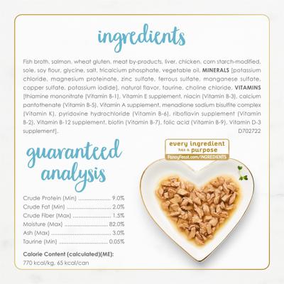 Show full view: Fancy Feast Gravy Lovers Salmon & Sole Feast in Seared Salmon Flavor Gravy Gourmet Wet Cat Food 3-oz can, case of 24 slide 7 of 12