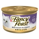 Fancy Feast Grilled Beef Feast in Gravy Canned Cat Food, 3-oz can, case of 24