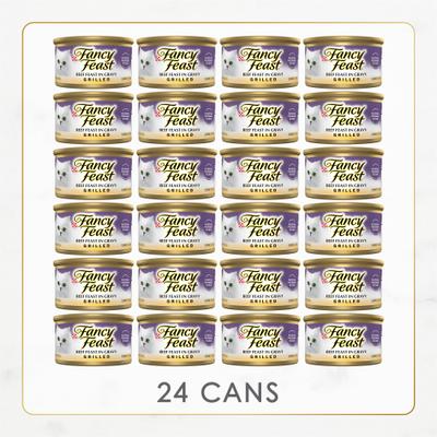 Show full view: Fancy Feast Grilled Beef Feast in Gravy Canned Cat Food, 3-oz, case of 24 slide 3 of 13
