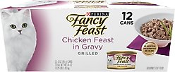 Fancy Feast Grilled Chicken Feast in Gravy Wet Cat Food, 3-oz can, case of 12
