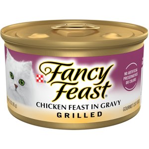 Fancy Feast Grilled Chicken Feast in Gravy Wet Cat Food, 3-oz can, case of 24