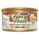 Fancy Feast Grilled Liver & Chicken Feast in Gravy Canned Cat Food, 3-oz can, case of 24